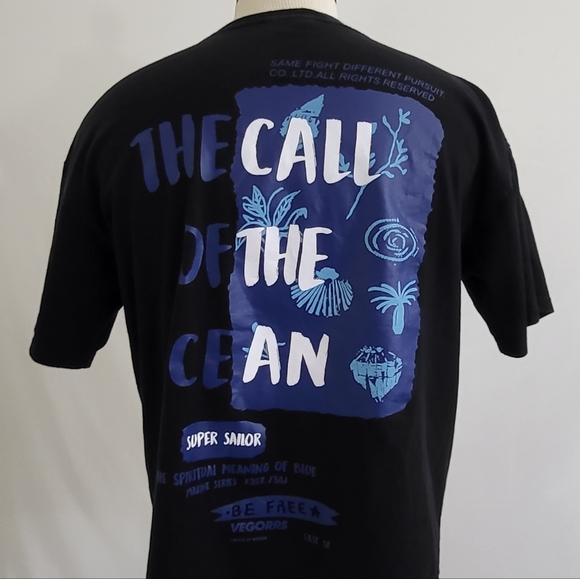 Vegorrs T-shirt streetwear skate size large the call of the ocean - Picture 3 of 8